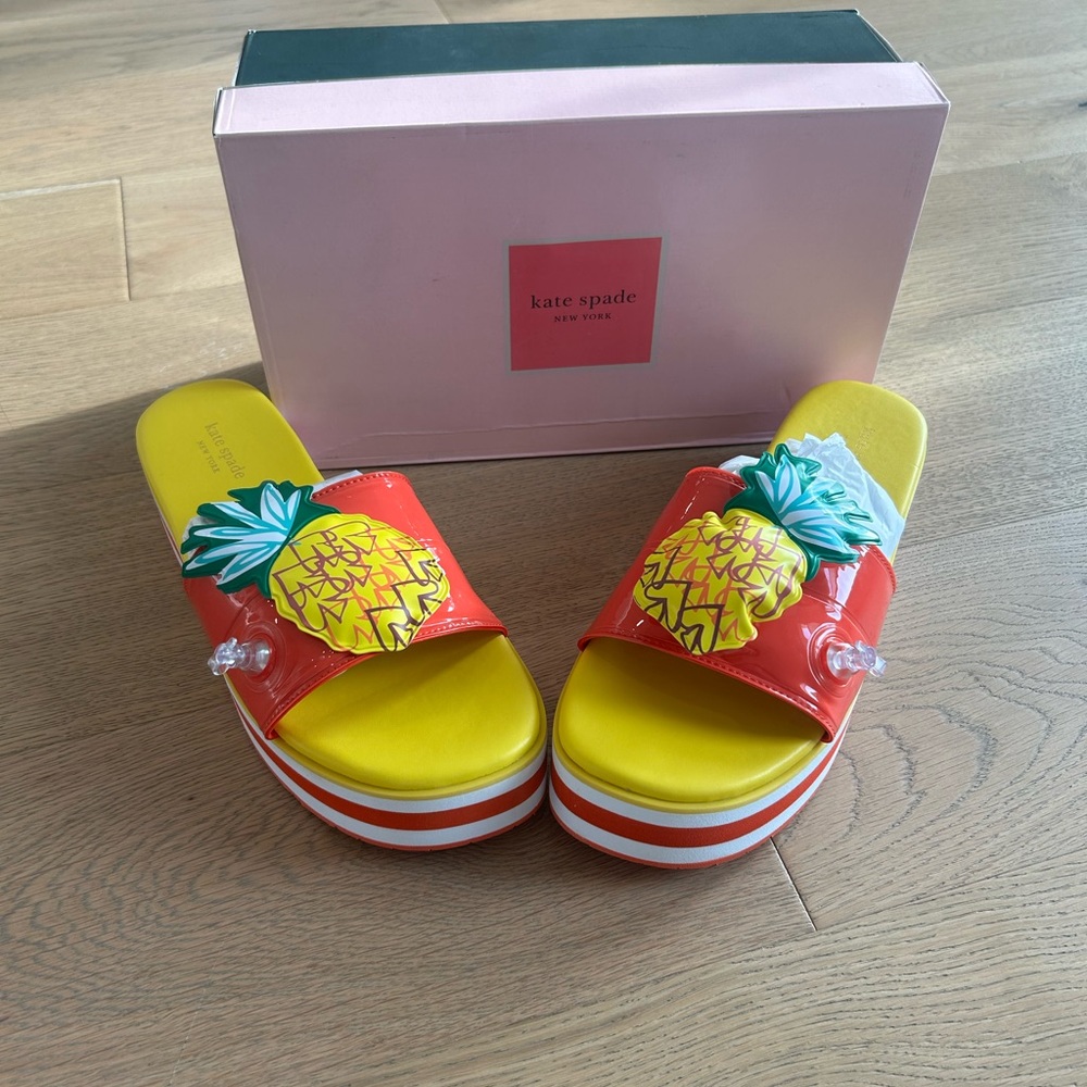 Kate Spade Limocello platform slide sandals
